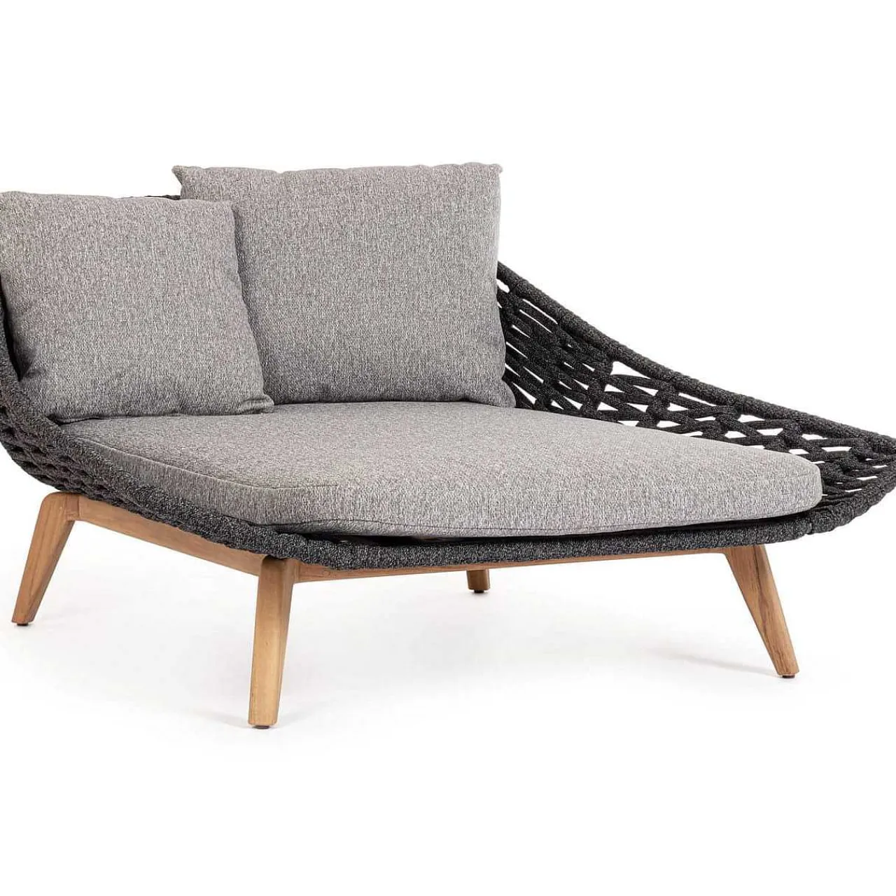 mutoni lifestyle Daybed Tamires Teakholz Anthrazit 136X161> Daybeds Und Sonneninseln