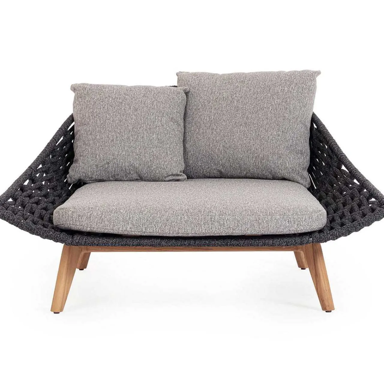 mutoni lifestyle Daybed Tamires Teakholz Anthrazit 136X161> Daybeds Und Sonneninseln