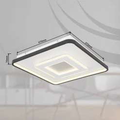 mutoni light Deckenleuchte Brienna Metall Schwarz Weiss Matt Led 47> Led-Deckenleuchten