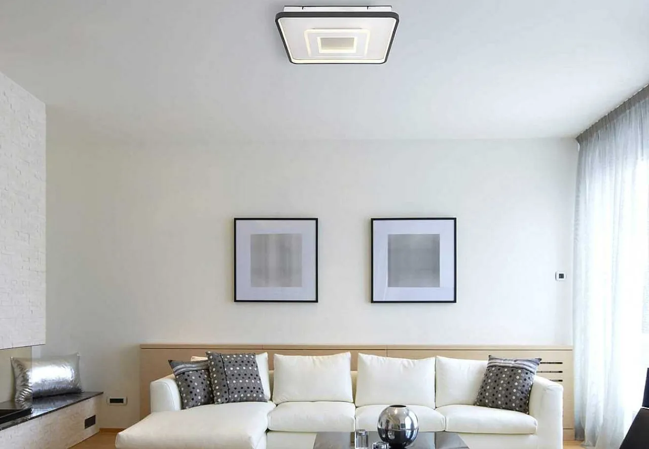 mutoni light Deckenleuchte Brienna Metall Schwarz Weiss Matt Led 47> Led-Deckenleuchten