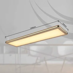 mutoni light Deckenleuchte Carla Metall Natur Weiss Led 120><noscript><img width=
