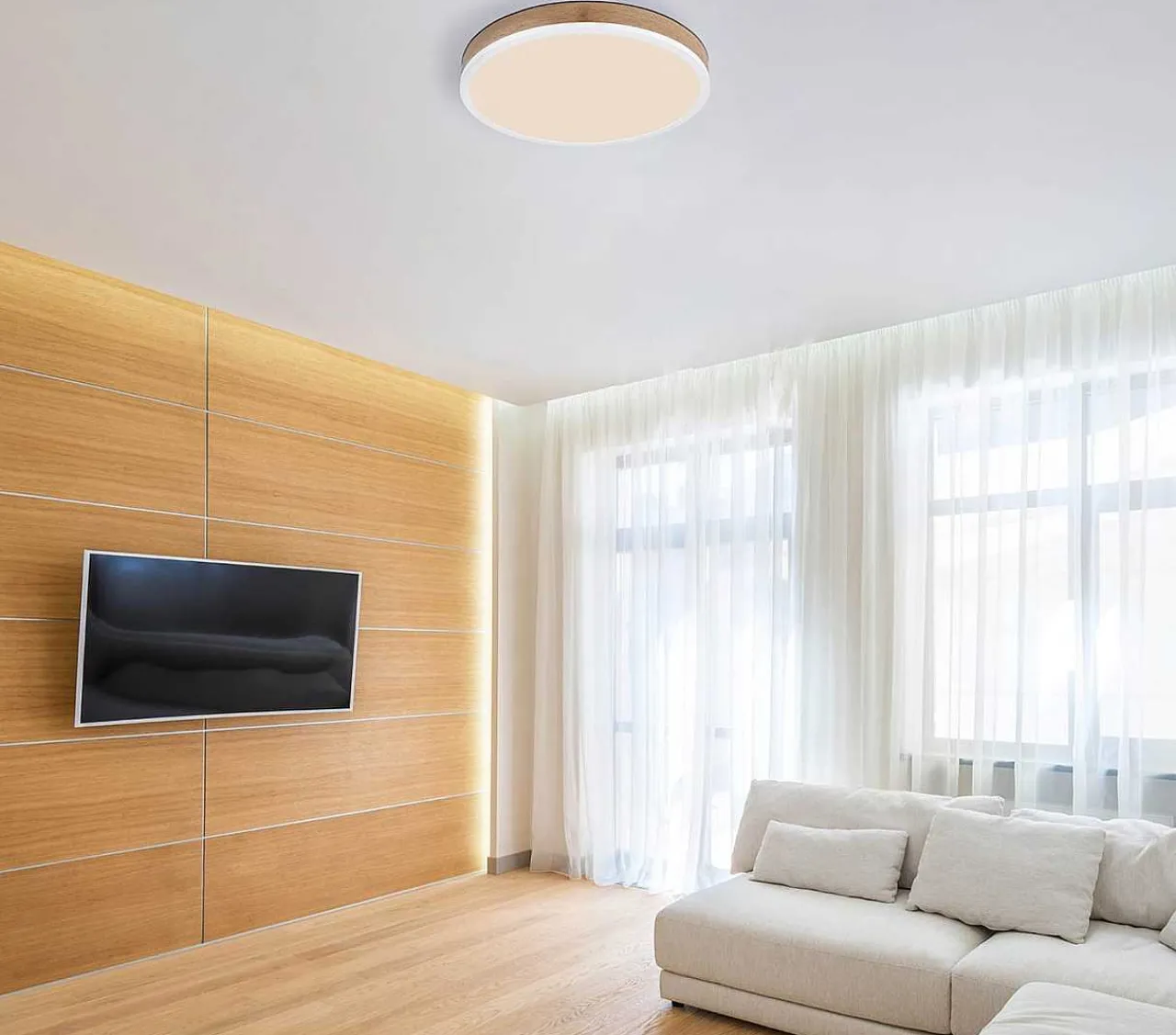 mutoni light Deckenleuchte Doro Metall Weiss Matt Led> Led-Deckenleuchten