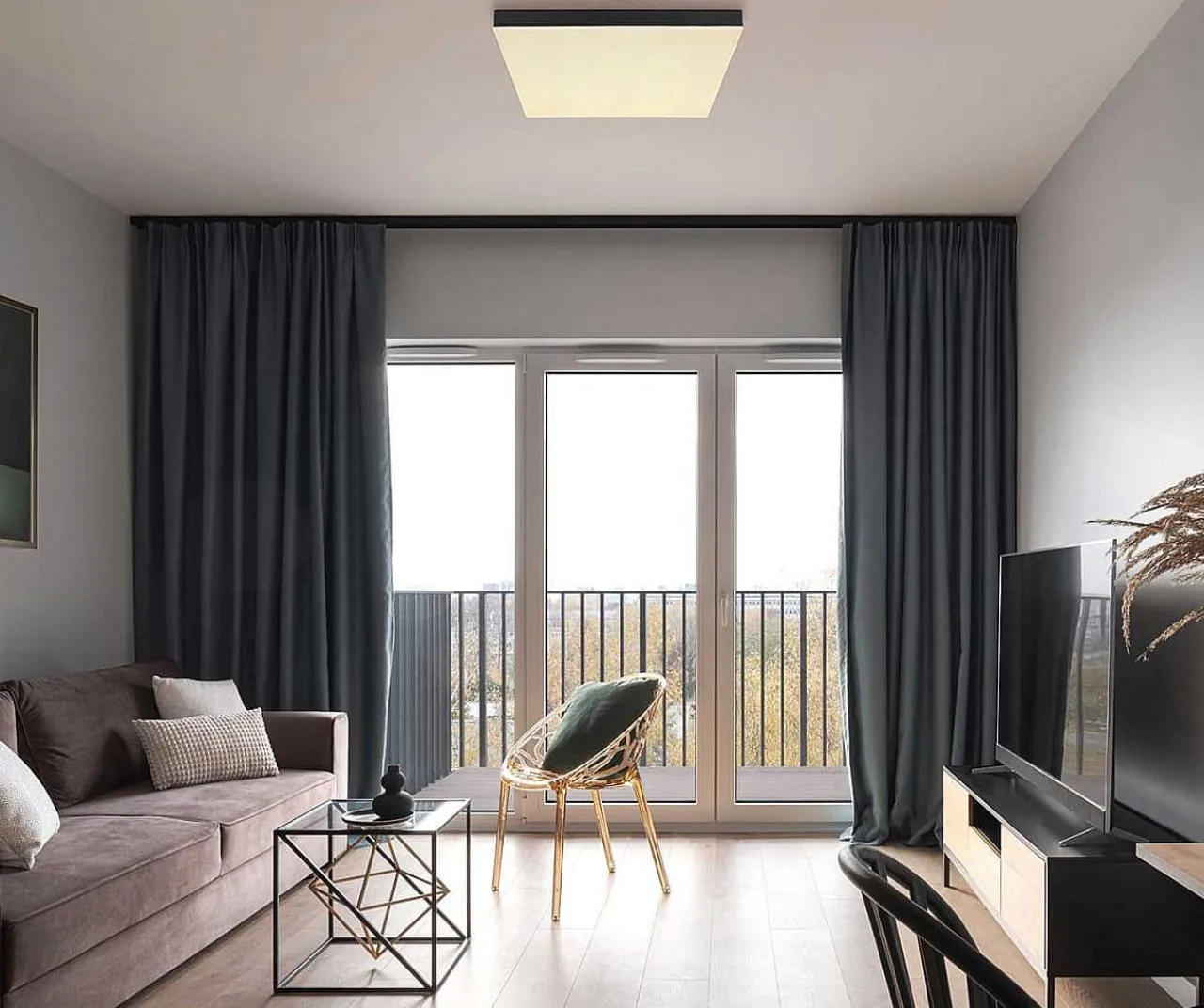 mutoni light Deckenleuchte Doro Metall Schwarz Weiss Led 45> Led-Deckenleuchten