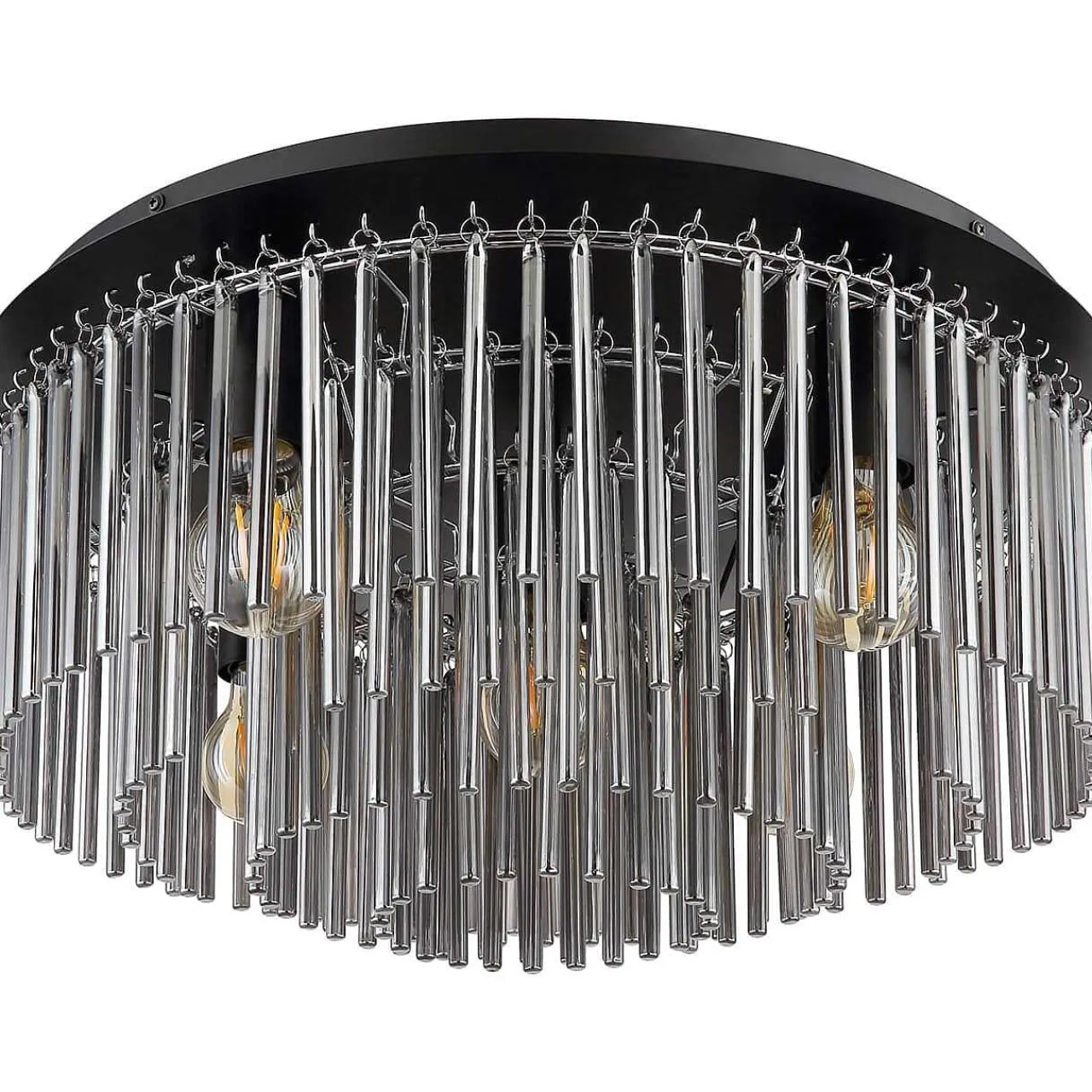 mutoni light Deckenleuchte Gorley Metall Schwarz Matt 5Xe27> Deckenleuchten