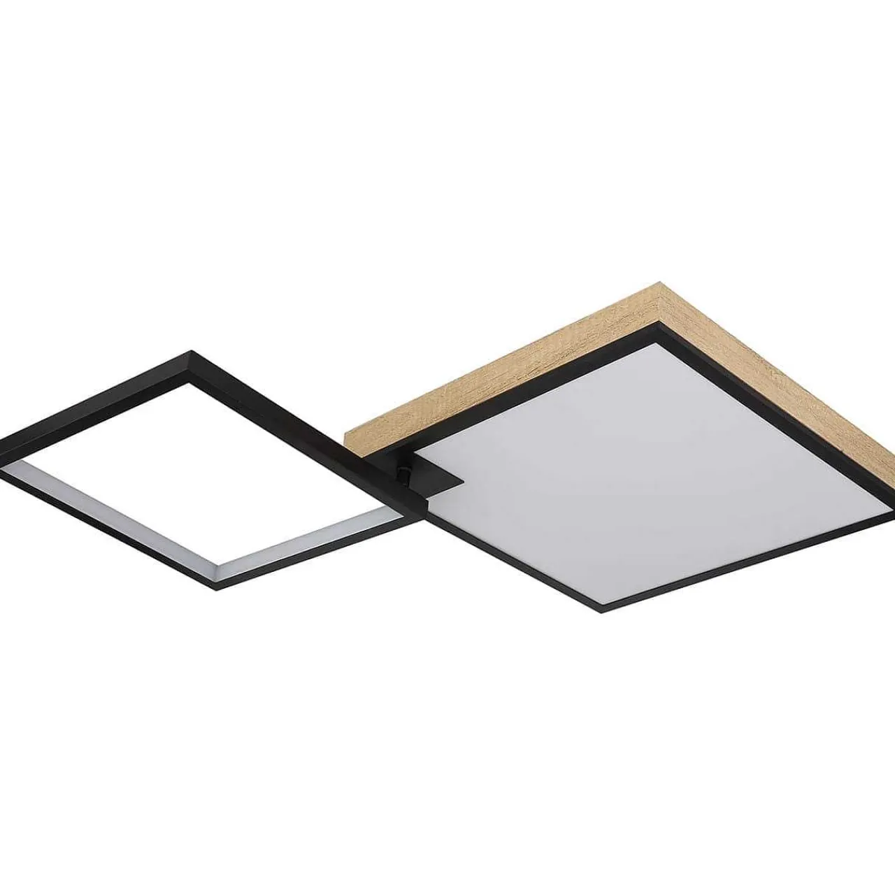 mutoni light Deckenleuchte Jacky Metall Holzoptik Schwarz Matt Led> Led-Deckenleuchten