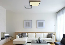 mutoni light Deckenleuchte Jacky Metall Holzoptik Schwarz Matt Led><noscript><img width=