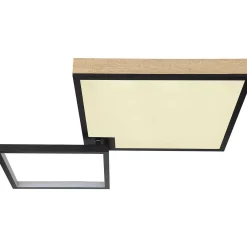 mutoni light Deckenleuchte Jacky Metall Holzoptik Schwarz Matt Led><noscript><img width=