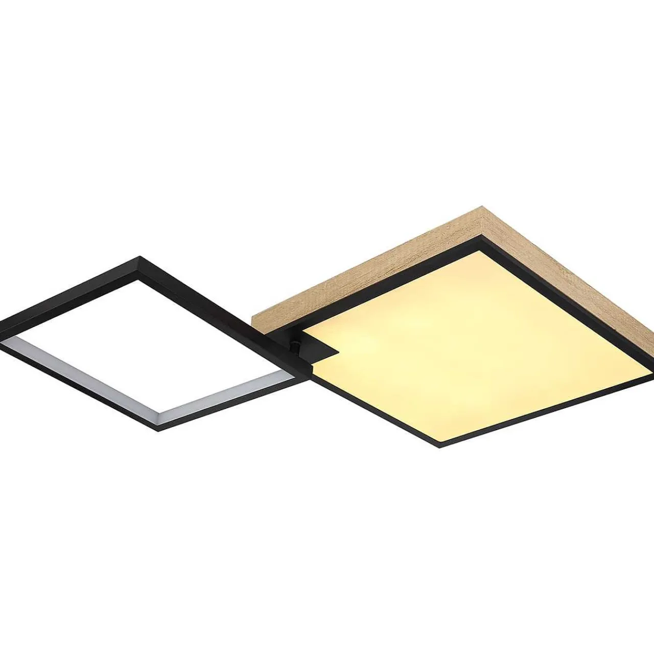 mutoni light Deckenleuchte Jacky Metall Holzoptik Schwarz Matt Led> Led-Deckenleuchten