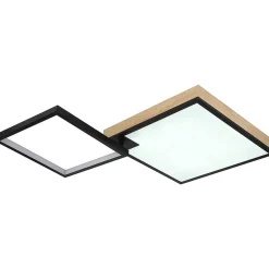 mutoni light Deckenleuchte Jacky Metall Holzoptik Schwarz Matt Led><noscript><img width=
