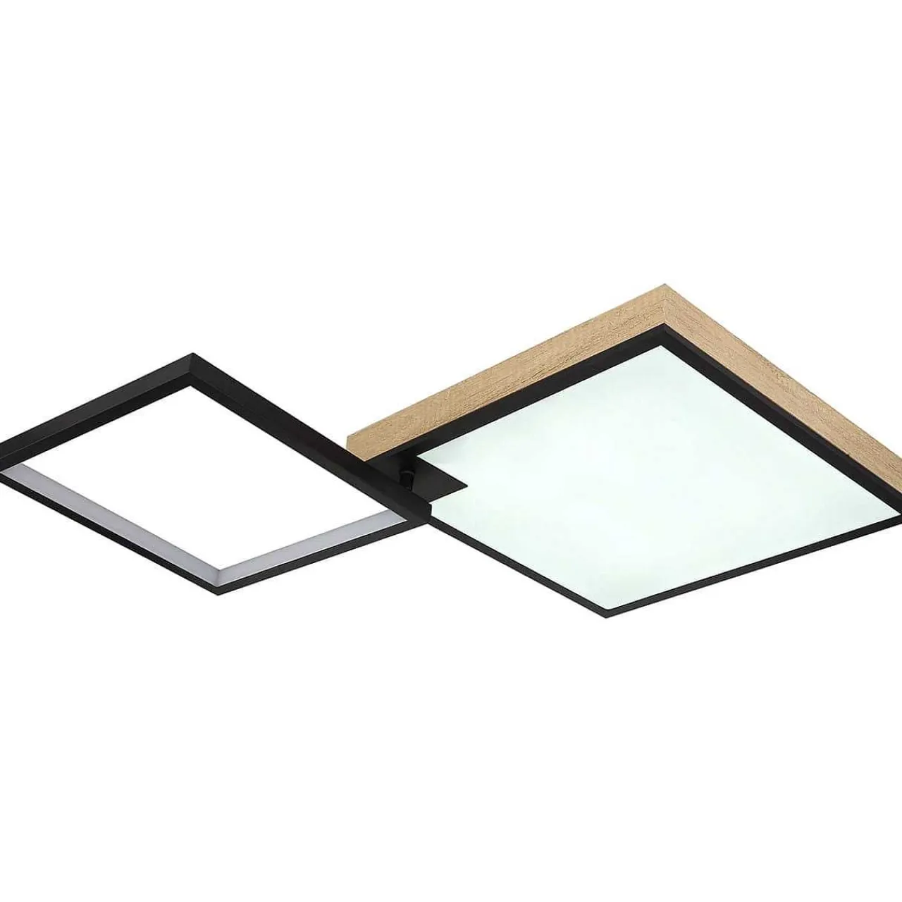 mutoni light Deckenleuchte Jacky Metall Holzoptik Schwarz Matt Led> Led-Deckenleuchten