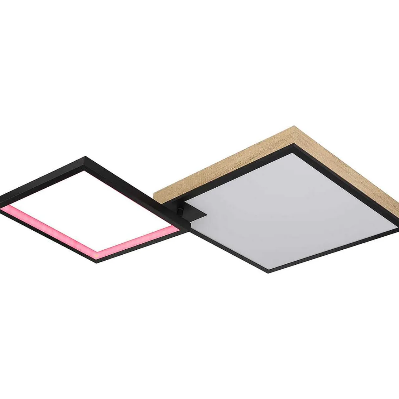 mutoni light Deckenleuchte Jacky Metall Holzoptik Schwarz Matt Led> Led-Deckenleuchten