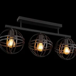 mutoni light Deckenleuchte Tamara Metall Schwarz Matt 3Xe27><noscript><img width=
