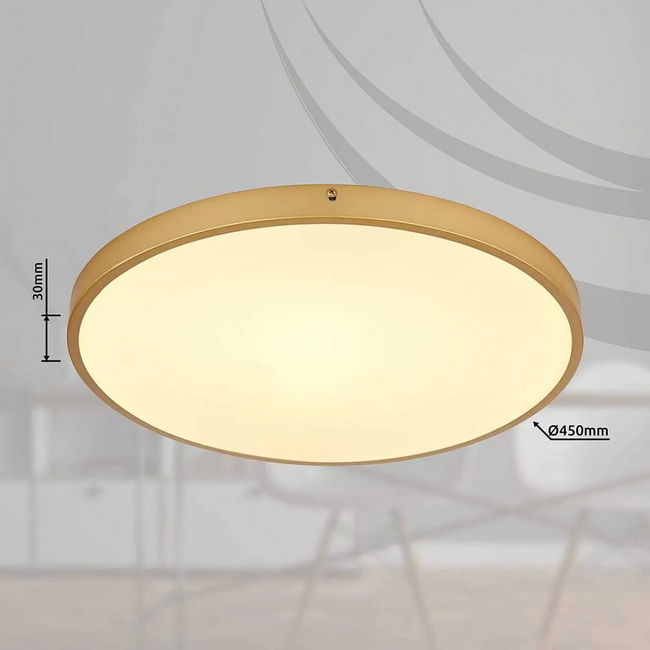 mutoni light Deckenleuchte Tibey Metall Messing Rund Led 45> Led-Deckenleuchten