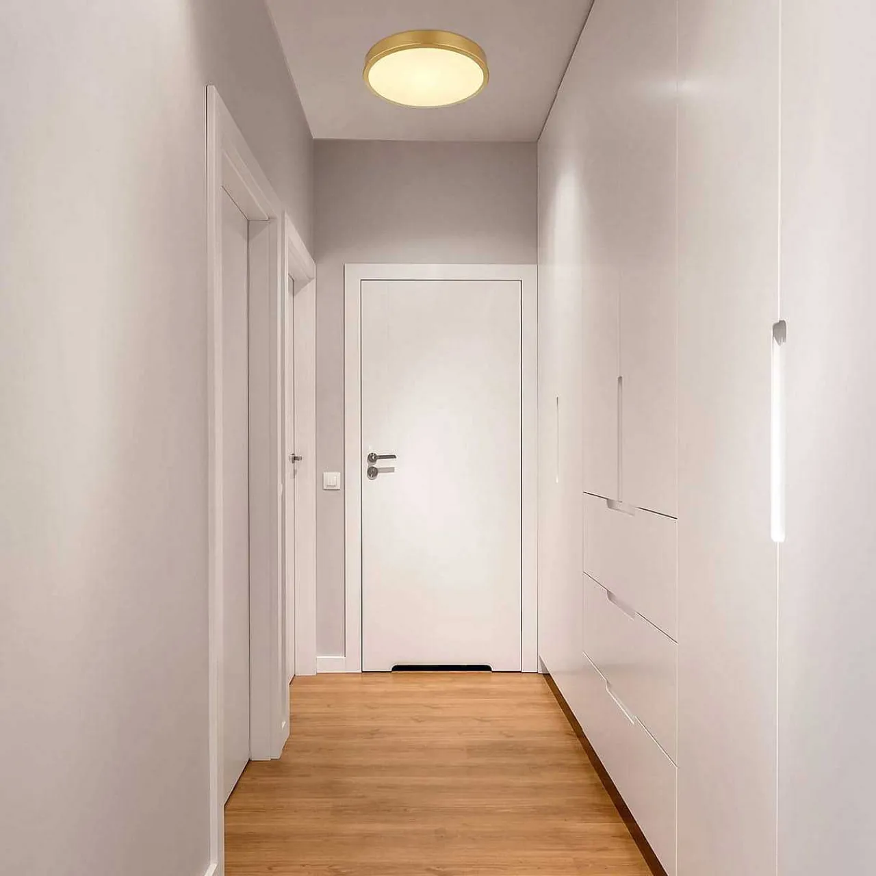 mutoni light Deckenleuchte Tibey Metall Messing Rund Led 25> Led-Deckenleuchten