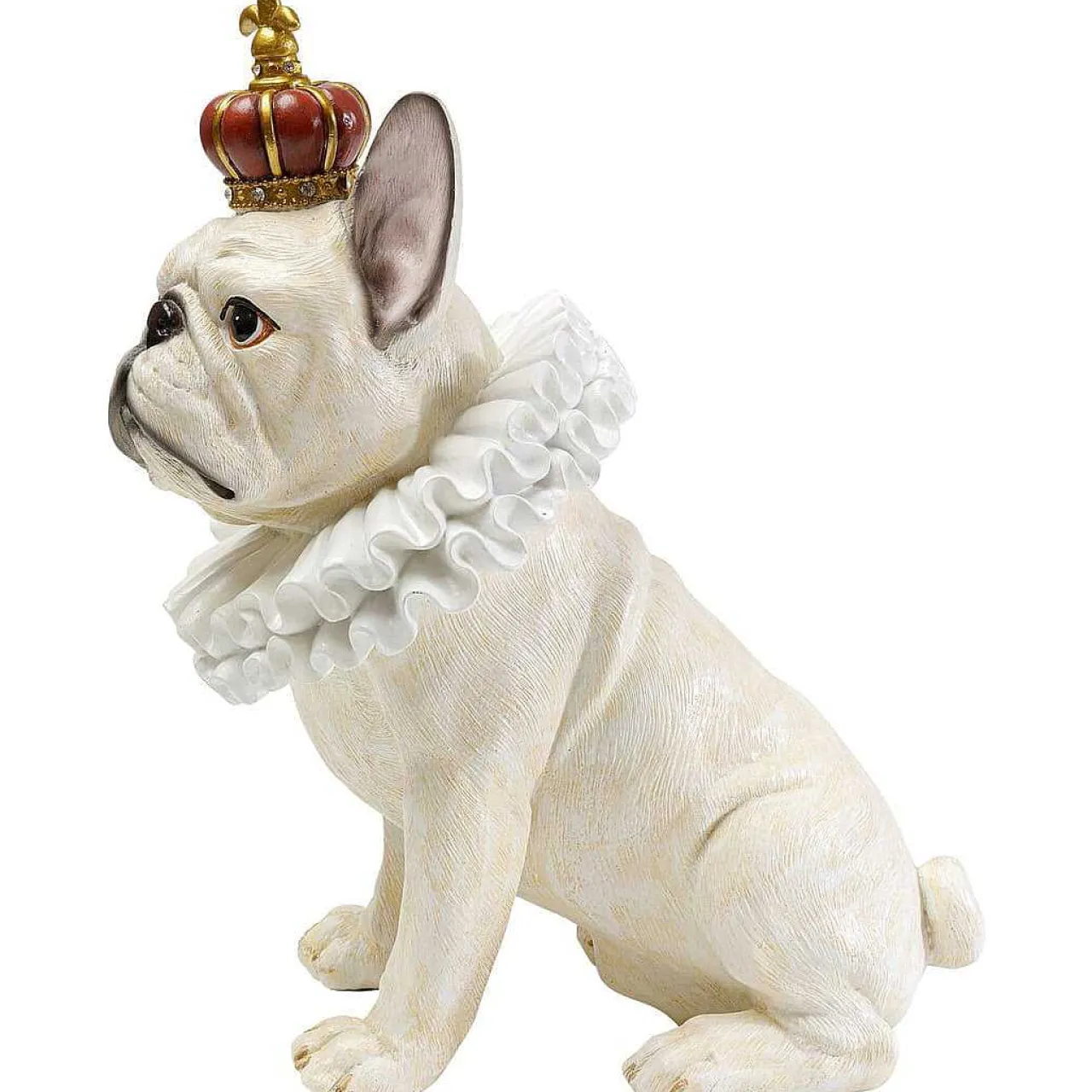KARE Design Deko Figur King Dog Weiss 33> Figuren & Skulpturen