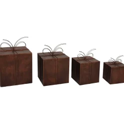 mutoni pleasure Deko Objekt Geschenkpakete Realm Rost (4-Er Set)> Deko Objekte