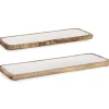 mutoni lifestyle Deko Tablett Knossos Weiss (2Er-Set)> Deko Objekte