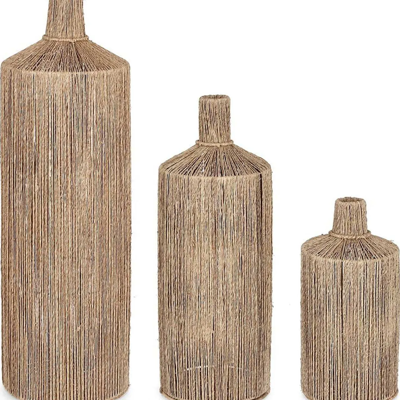 mutoni lifestyle Deko-Flasche Dekor Phetra Natur Rund (3Er-Set)> Deko Objekte