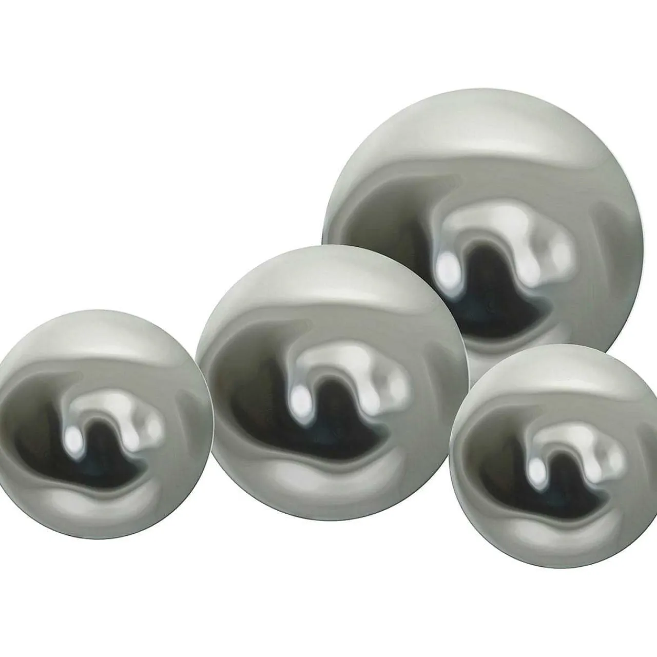 mutoni pleasure Dekokugel Valor Edelstahl Silber (4-Er Set)> Gartendeko