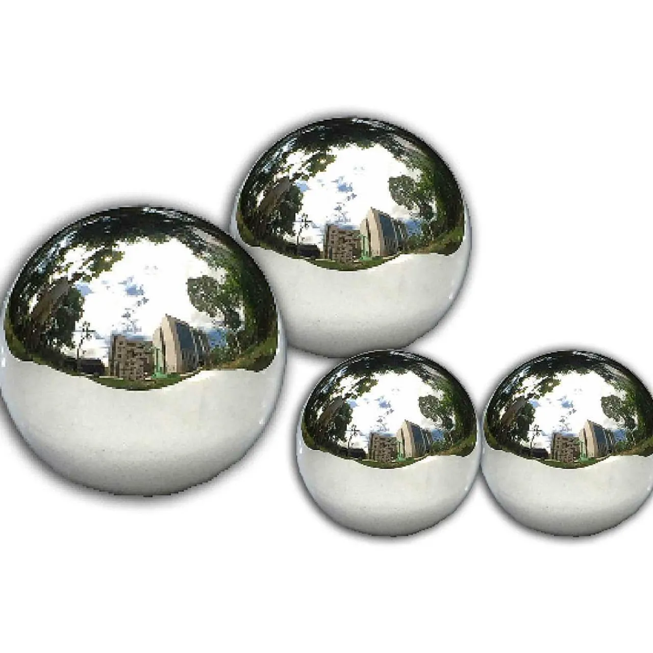 mutoni pleasure Dekokugel Valor Edelstahl Silber (4-Er Set)> Gartendeko
