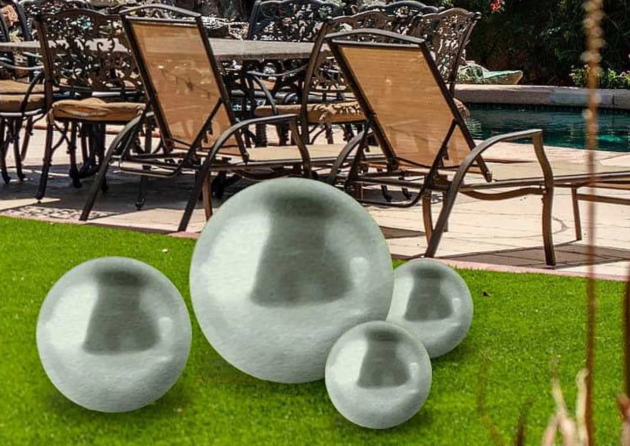 mutoni pleasure Dekokugel Valor Edelstahl Silber (4-Er Set)> Gartendeko