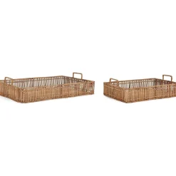 mutoni lifestyle Deko-Tablett Dekor Kadin Natur (2Er-Set)> Deko Objekte