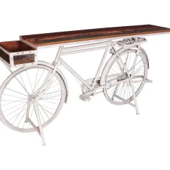 mutoni sweet home Deko-Tisch Bicycle Weiss 190X41X95><noscript><img width=