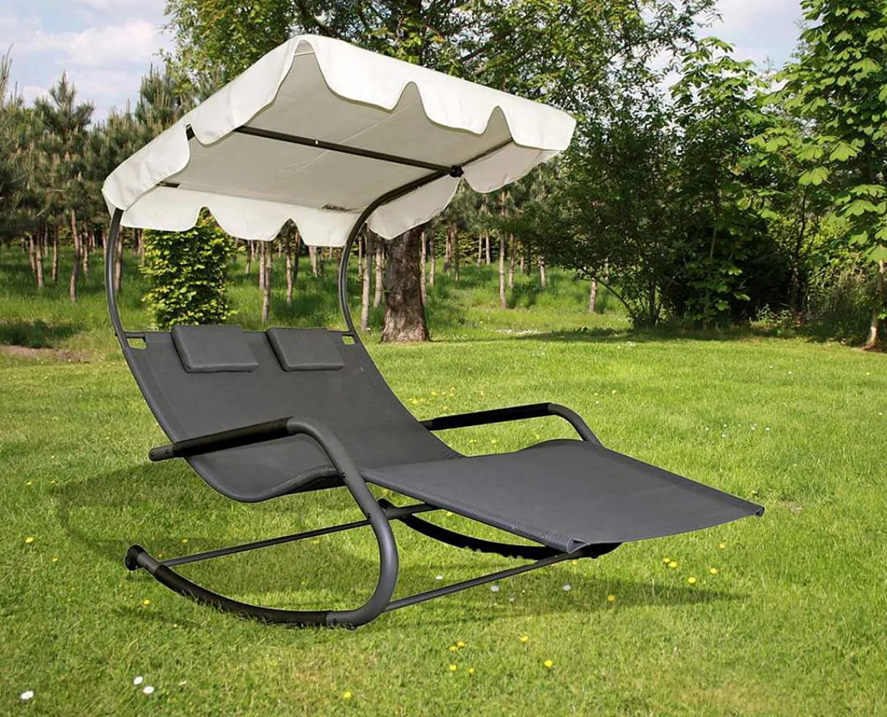 mutoni pleasure Doppel-Schaukelliege Serifos Anthrazit> Gartenliegen