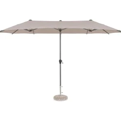 mutoni lifestyle Doppelsonnenschirm Brasil Taupe 400X200> Freiarmschirme