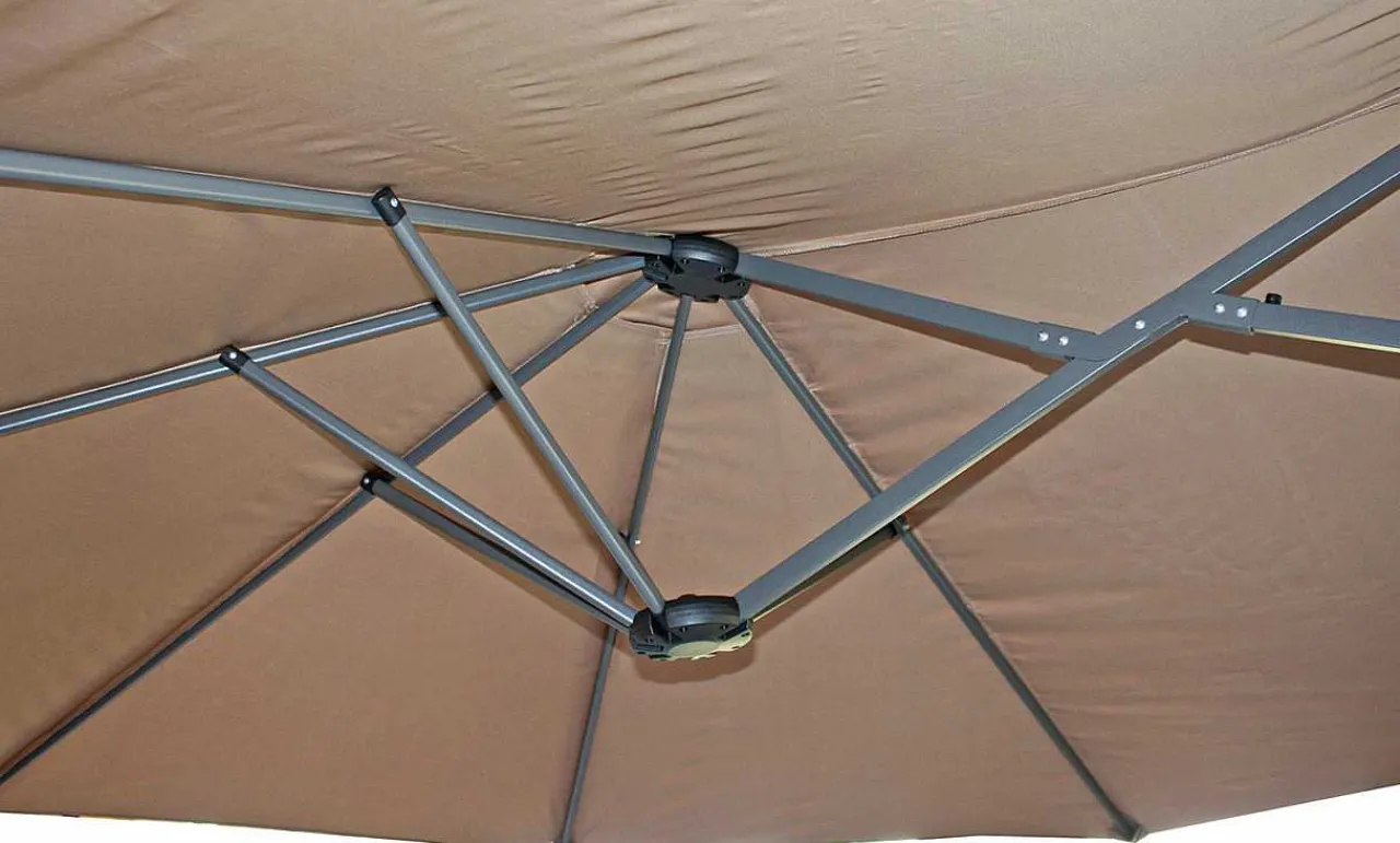 mutoni pleasure Doppel-Sonnenschirm Lyradia Hellbraun> Stockschirme