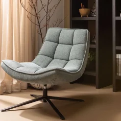 mutoni living Drehsessel Maudi Blue Stone> Design Sessel