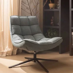 mutoni living Drehsessel Maudi Blue Stone> Design Sessel