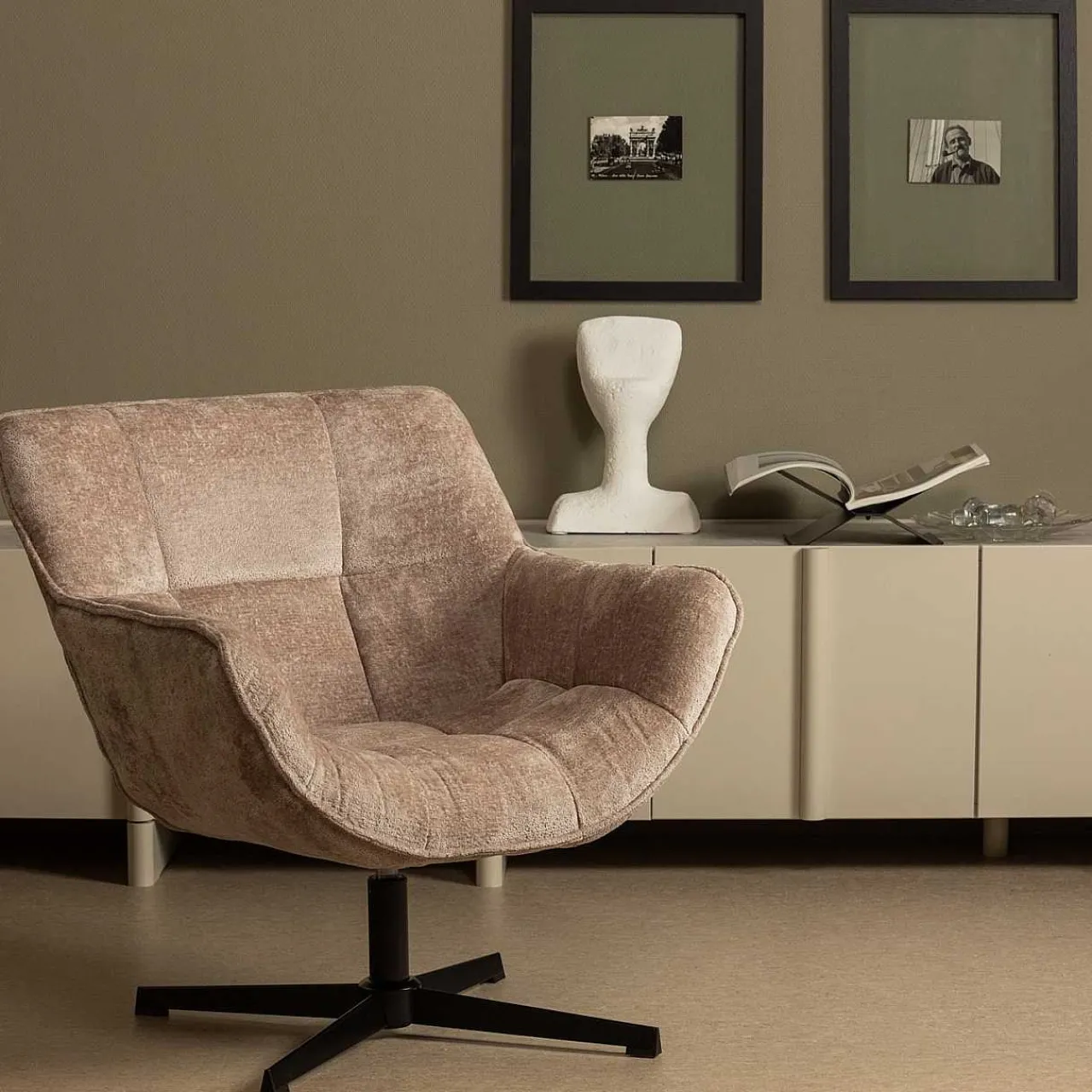 mutoni living Drehsessel Wibo Taupe> Design Sessel