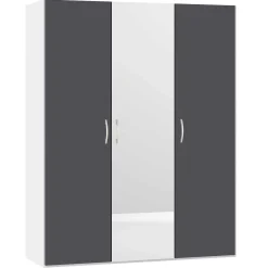 Jutzler Drehturenschrank Anthrazit Matt Spiegel Cremeweiss 152.2 X 195><noscript><img width=