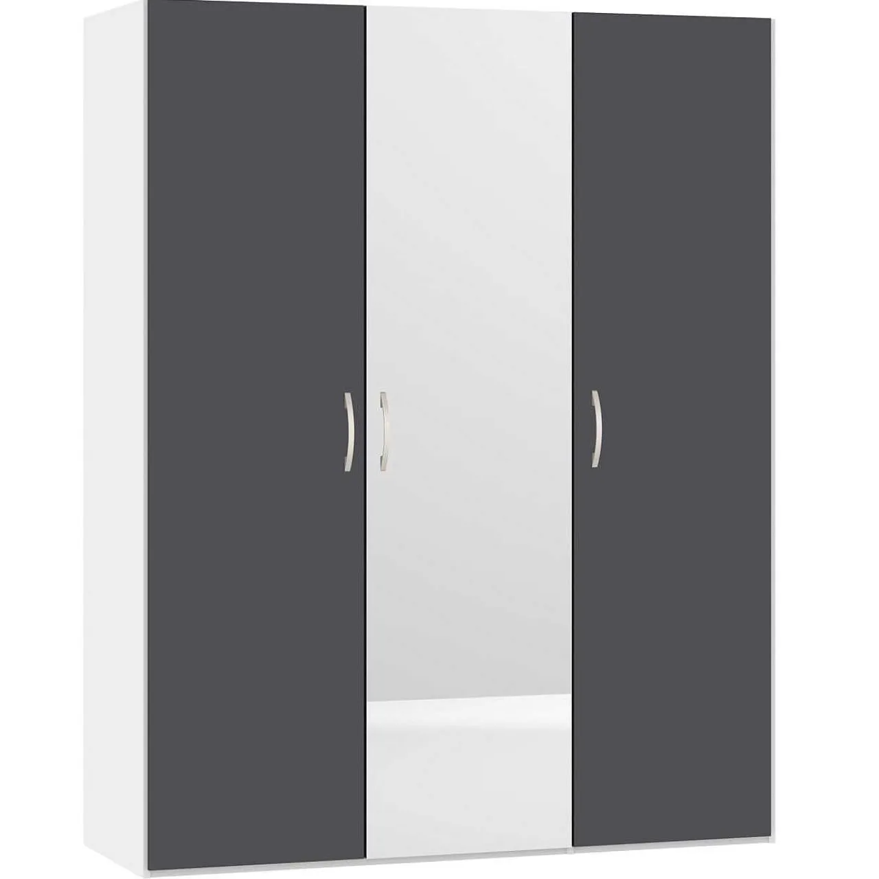 Jutzler Drehturenschrank Anthrazit Matt Spiegel Cremeweiss 152.2 X 195> Kleiderschränke