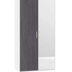 Jutzler Drehturenschrank Fino Anthrazit Spiegel Cremeweiss 101.9 X 195><noscript><img width=