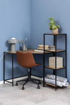 mutoni scandi Eckschreibtisch Multiple Bronx Braun Schwarz 85><noscript><img width=