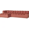 mutoni living Ecksofa Allure Links Washed Velvet Blush 324X165> Ecksofas