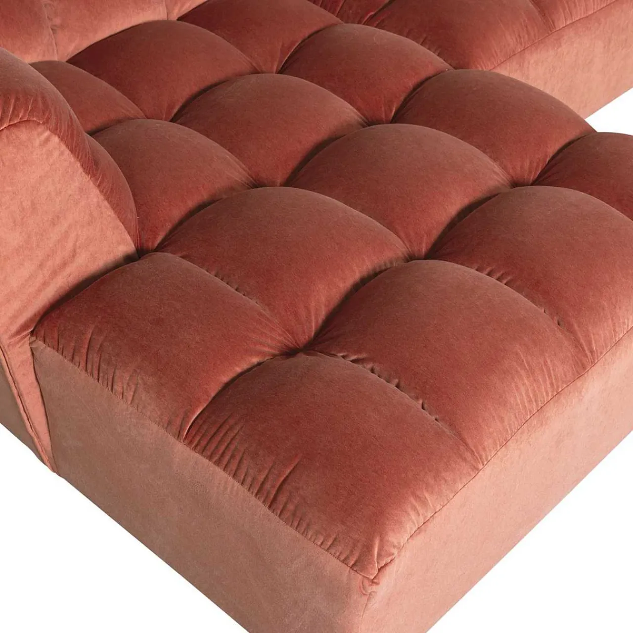 mutoni living Ecksofa Allure Links Washed Velvet Blush 324X165> Ecksofas