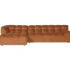 mutoni living Ecksofa Allure Links Washed Velvet Terra 324X165> Ecksofas