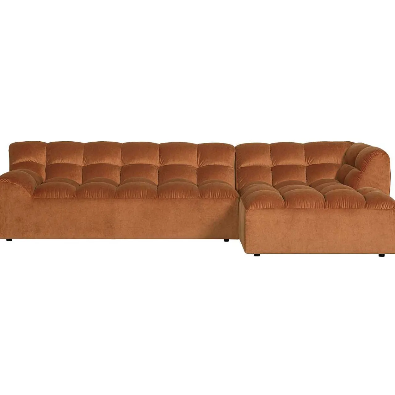 mutoni living Ecksofa Allure Rechts Washed Velvet Terra 324X165> Ecksofas