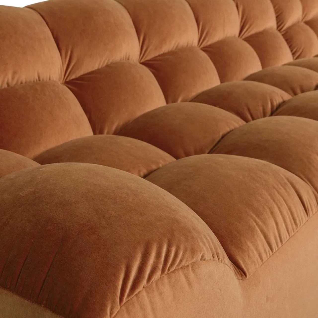 mutoni living Ecksofa Allure Rechts Washed Velvet Terra 324X165> Ecksofas