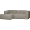 mutoni living Ecksofa Bean Links Hefty Melange Travertin 254X178> Ecksofas