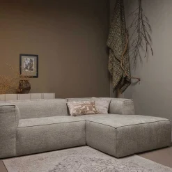 mutoni living Ecksofa Bean Rechts Hefty Melange Travertin 254X178> Ecksofas