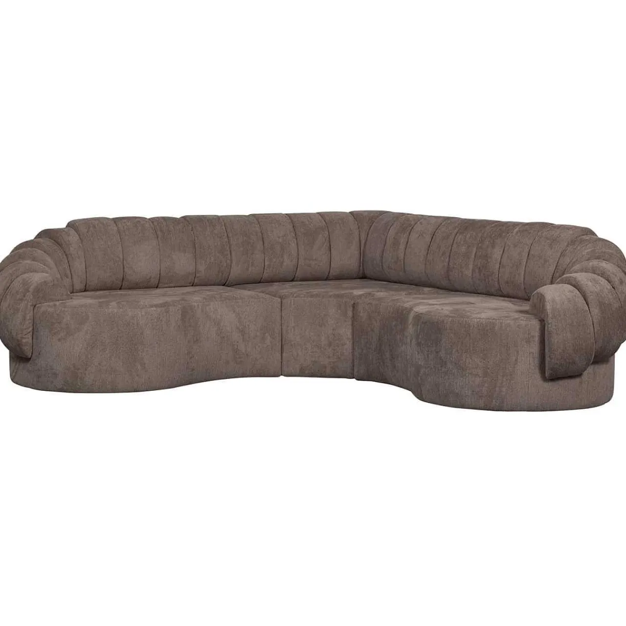 mutoni living Ecksofa Croissant Graubraun 260X260> Ecksofas