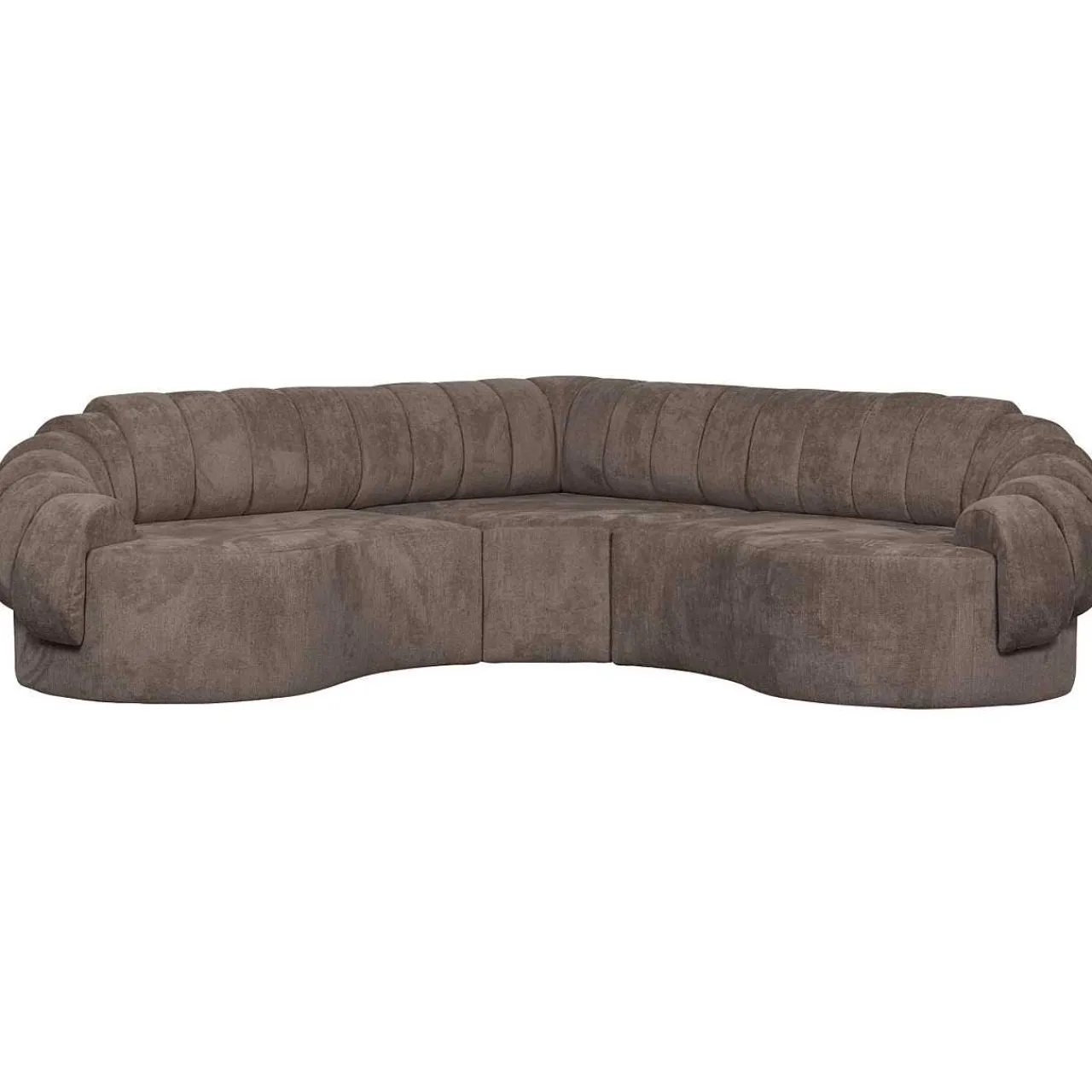 mutoni living Ecksofa Croissant Graubraun 260X260> Ecksofas