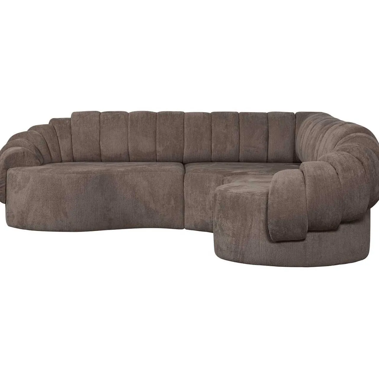 mutoni living Ecksofa Croissant Graubraun 260X260> Ecksofas