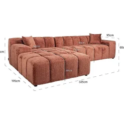 Richmond Interiors Ecksofa Cube Fusion Blush Links> Ecksofas