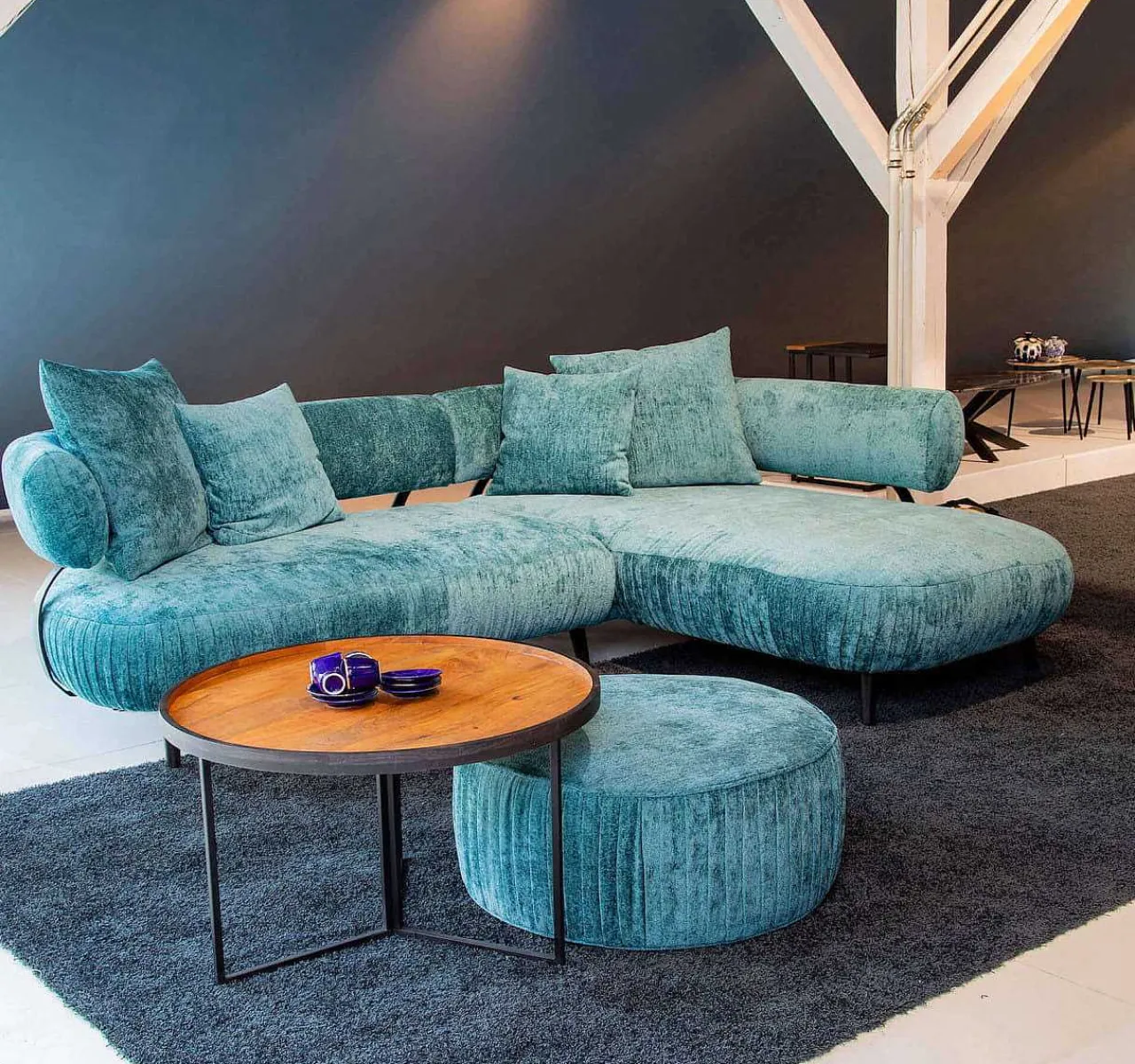 mutoni prime Ecksofa Neyo Blau Rechts> Ecksofas