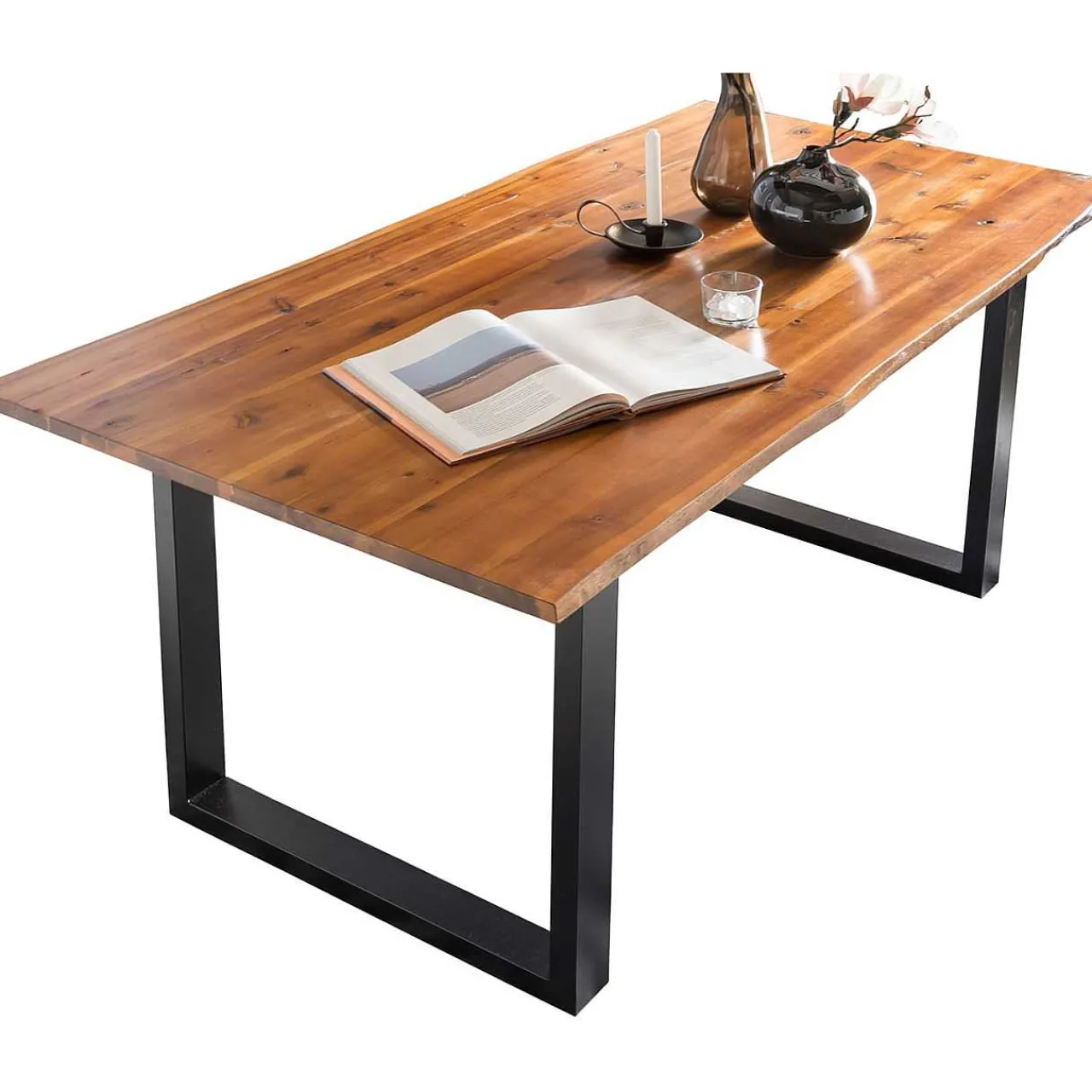 mutoni casual Essgruppe Dining I Massivholz Akazie Cognac Beige 160 (5-Tlg.)> Essgruppen